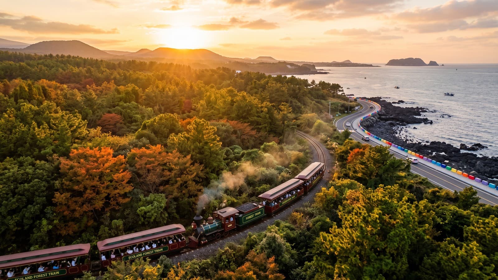 7D5N Relaxing Jeju Island Circular Tour – Ecoland Theme Park – Teseum Safari – 9.81 Park – Jeju Waterworld