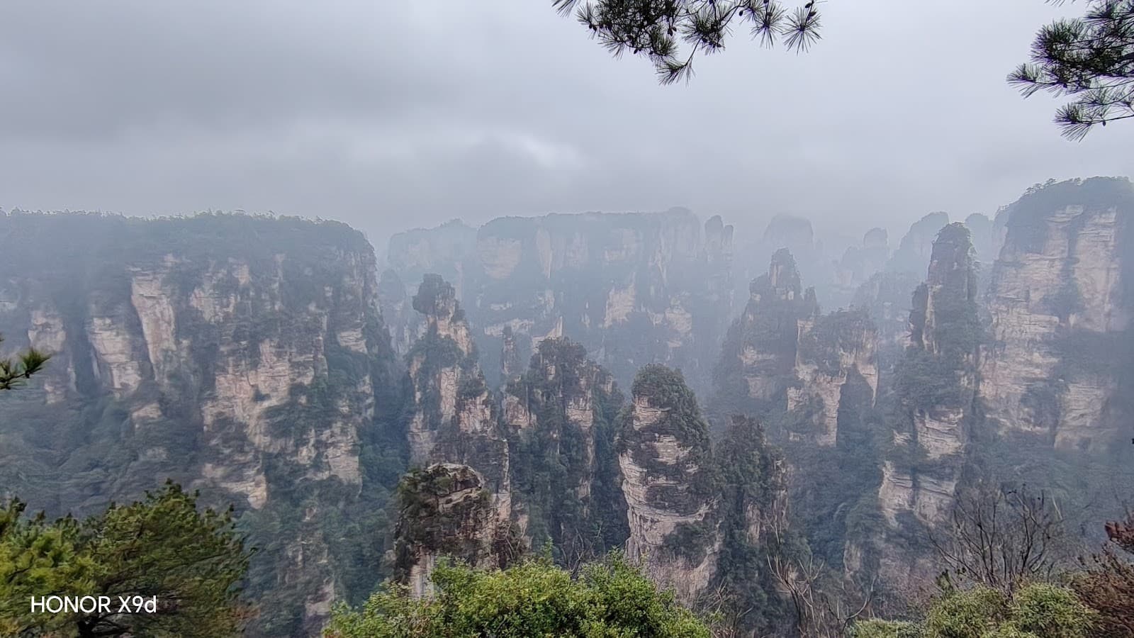 The Avatar sandstone pillars of Zhangjiajie